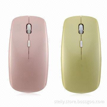Slim and Flat 2.4GHz Wireless Optical Mouse, 24mm Thickness, 10 Meters Working Distance